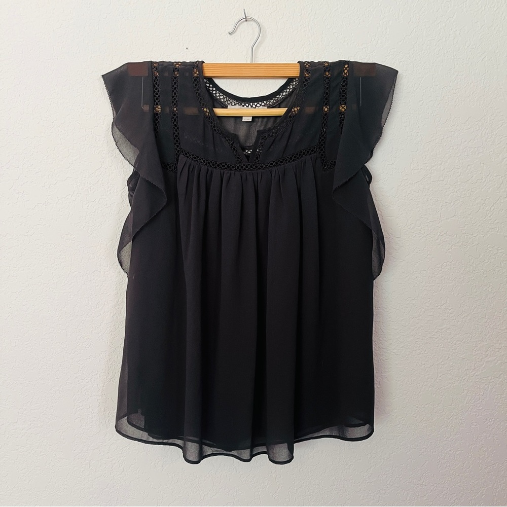 Loft Women's Flutter Sleeve Top
